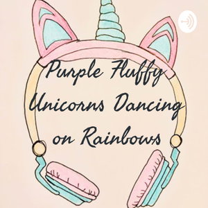 Purple Fluffy Unicorns Dancing on Rainbows
